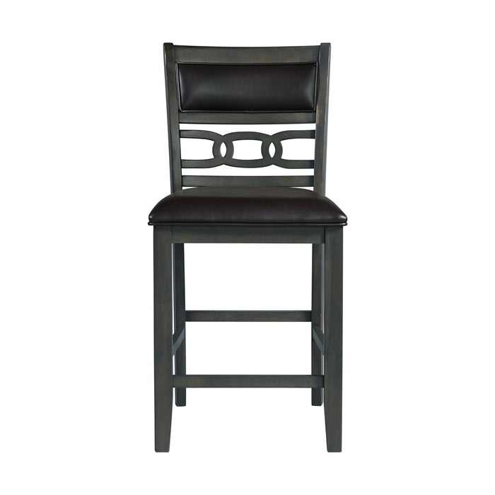 Amherst Counter Side Chair W/PU Cushion Grey Finish (2 Per Pack)