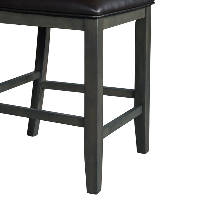 Amherst Counter Side Chair W/PU Cushion Grey Finish (2 Per Pack)