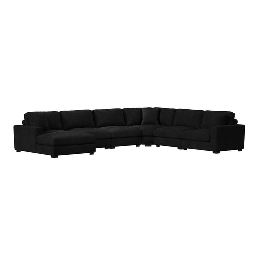 Arizona 6PC Sectional Set with LHF Chaise in Steno Black - Faith Furniture (Manhattan, KS)