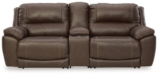 Dunleith Power Reclining Loveseat with Console - Faith Furniture (Manhattan, KS)