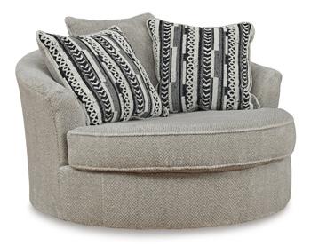 Calnita Oversized Swivel Accent Chair - Faith Furniture (Manhattan, KS)