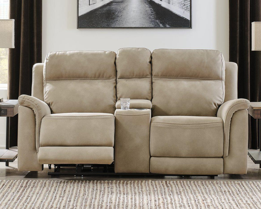 Next-Gen DuraPella Power Reclining Loveseat with Console - Faith Furniture (Manhattan, KS)
