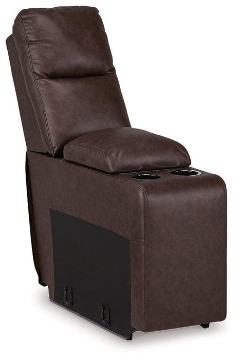 Punch Up Power Reclining Sectional Loveseat with Console - Faith Furniture (Manhattan, KS)