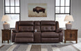 Punch Up Power Reclining Sectional Loveseat with Console - Faith Furniture (Manhattan, KS)