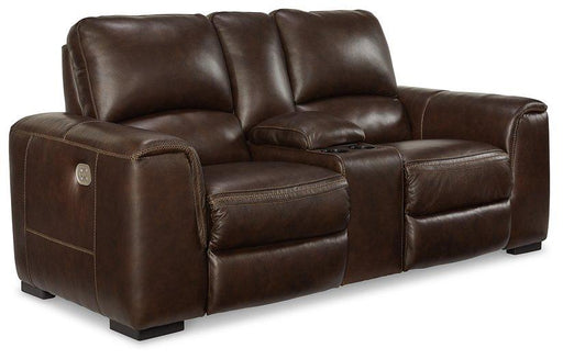 Alessandro Power Reclining Loveseat with Console - Faith Furniture (Manhattan, KS)