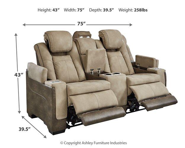 Next-Gen DuraPella Power Reclining Loveseat with Console - Faith Furniture (Manhattan, KS)