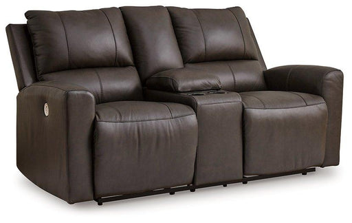 Boxmere Power Reclining Loveseat with Console - Faith Furniture (Manhattan, KS)