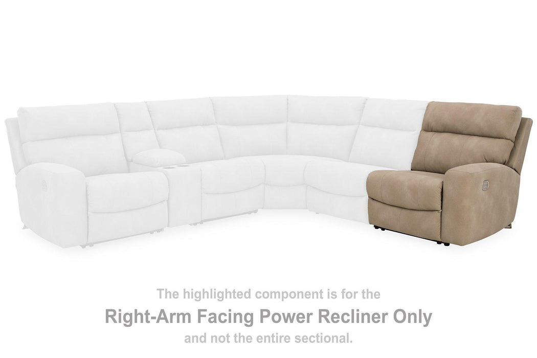 Next-Gen DuraPella Power Reclining Sectional Loveseat with Console - Faith Furniture (Manhattan, KS)