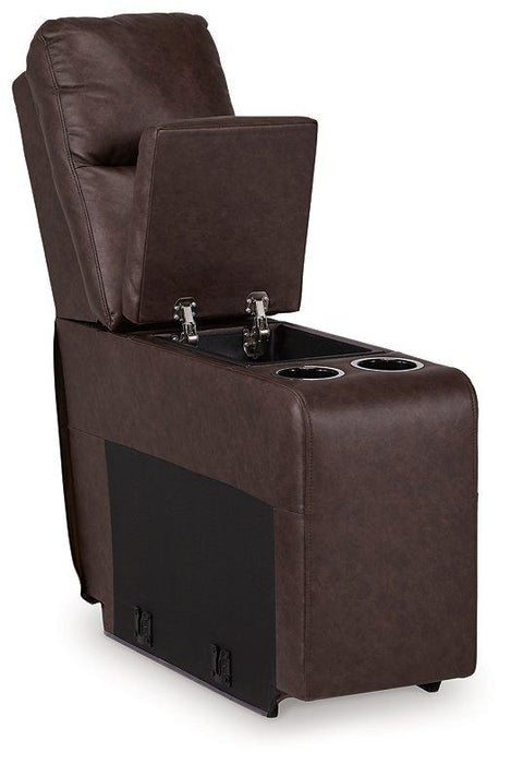 Punch Up Power Reclining Sectional Loveseat with Console - Faith Furniture (Manhattan, KS)