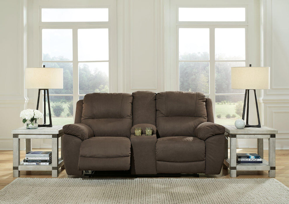 Next-Gen Gaucho Reclining Loveseat with Console - Faith Furniture (Manhattan, KS)
