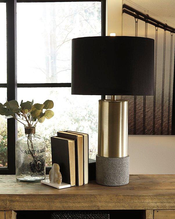 Gray/Brass Finish