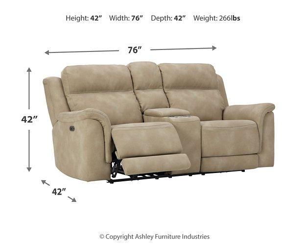 Next-Gen DuraPella Power Reclining Loveseat with Console - Faith Furniture (Manhattan, KS)