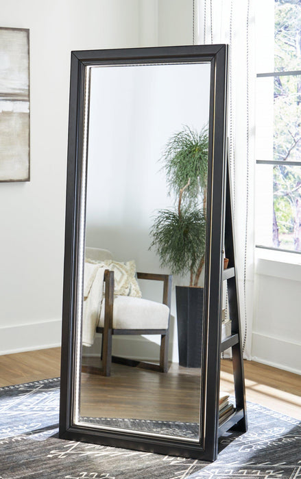 Evesen Floor Standing Mirror/Storage - Faith Furniture (Manhattan, KS)