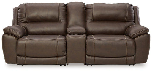 Dunleith Power Reclining Loveseat with Console - Faith Furniture (Manhattan, KS)