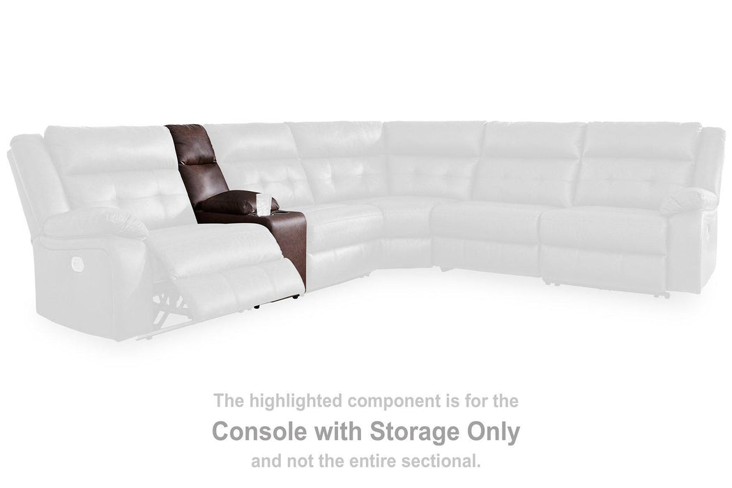Punch Up Power Reclining Sectional Loveseat with Console - Faith Furniture (Manhattan, KS)