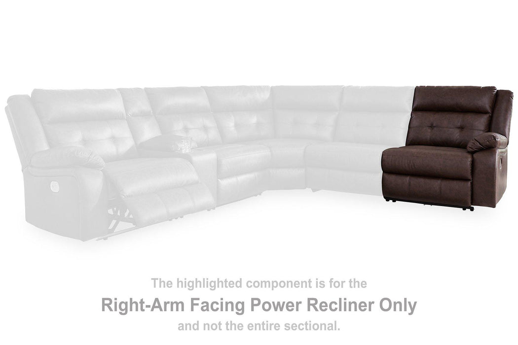 Punch Up Power Reclining Sectional Loveseat with Console - Faith Furniture (Manhattan, KS)