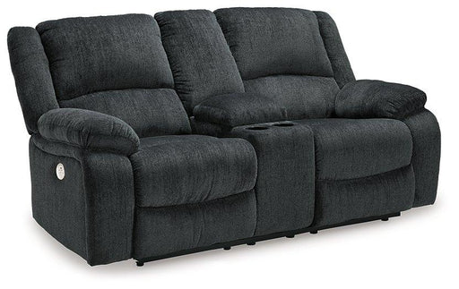 Draycoll Power Reclining Loveseat with Console - Faith Furniture (Manhattan, KS)