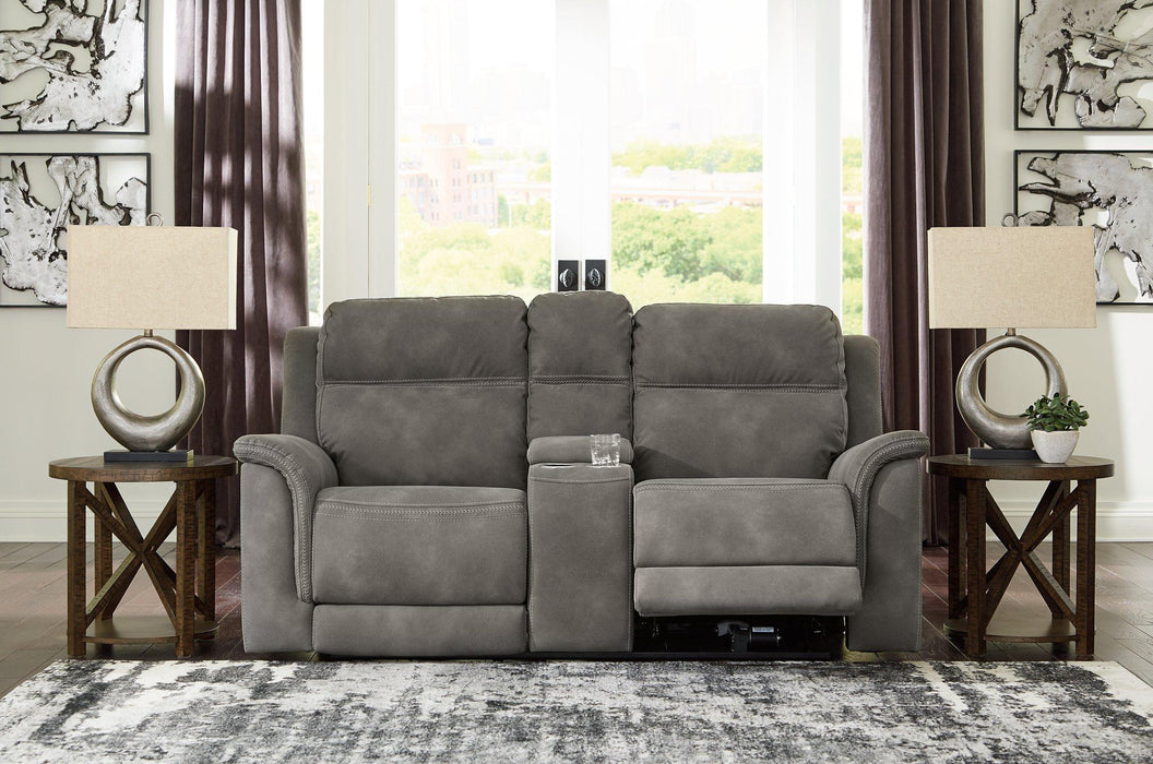 Next-Gen DuraPella Power Reclining Loveseat with Console - Faith Furniture (Manhattan, KS)