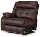 Punch Up Power Reclining Sectional Loveseat with Console - Faith Furniture (Manhattan, KS)