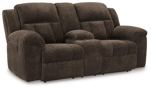 Frohn Reclining Loveseat with Console - Faith Furniture (Manhattan, KS)