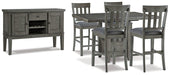 Hallanden Counter Height Dining Room Set - Faith Furniture (Manhattan, KS)