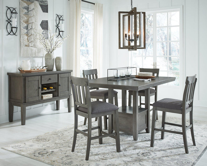 Hallanden Counter Height Dining Room Set - Faith Furniture (Manhattan, KS)