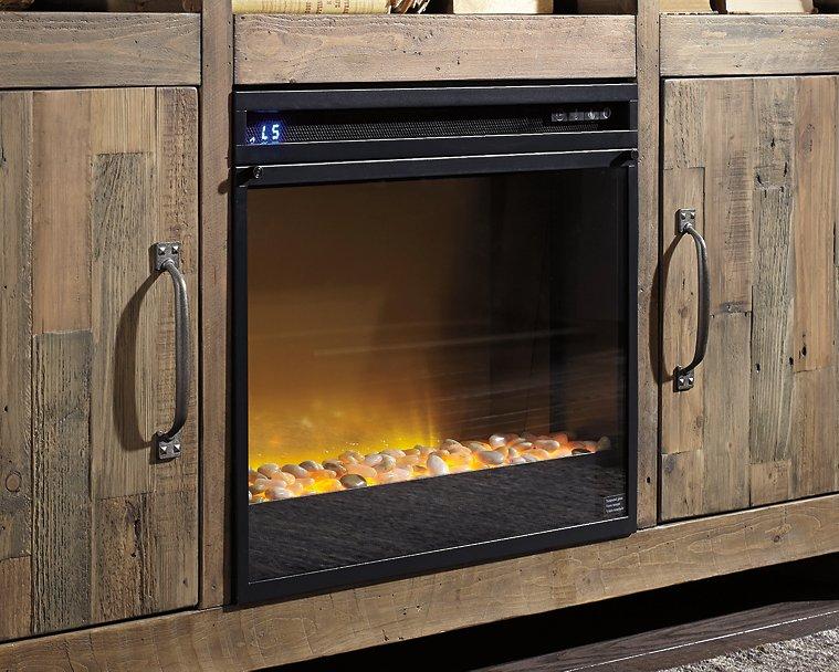 Wildenauer 76" TV Stand with Electric Fireplace - Faith Furniture (Manhattan, KS)
