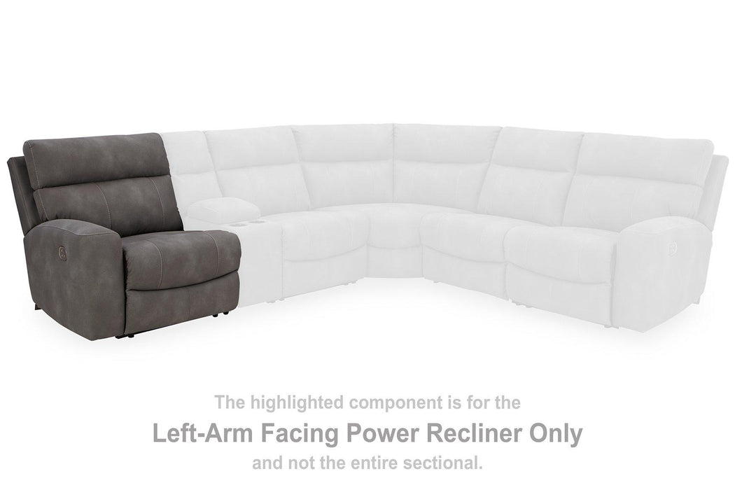 Next-Gen DuraPella Power Reclining Sectional Loveseat with Console - Faith Furniture (Manhattan, KS)