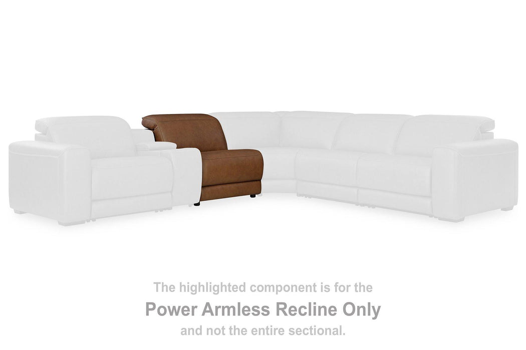 Magic Man Power Reclining Sectional with Console - Faith Furniture (Manhattan, KS)