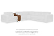 Magic Man Power Reclining Sectional Loveseat with Console - Faith Furniture (Manhattan, KS)