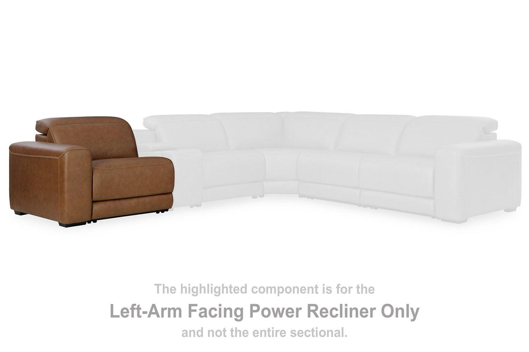 Magic Man Power Reclining Sectional Loveseat with Console - Faith Furniture (Manhattan, KS)