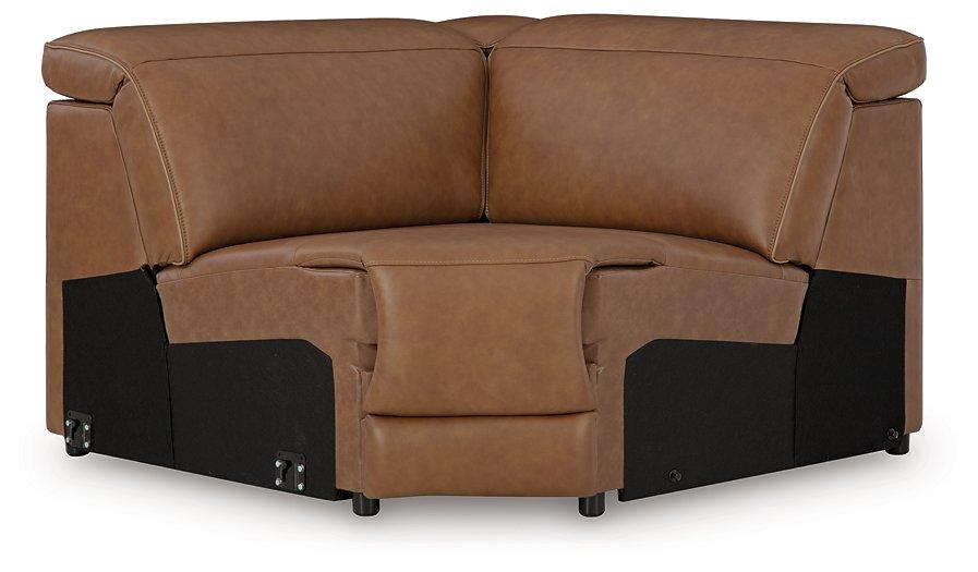 Magic Man Power Reclining Sectional with Console - Faith Furniture (Manhattan, KS)