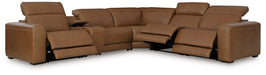Magic Man Power Reclining Sectional with Console - Faith Furniture (Manhattan, KS)