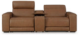 Magic Man Power Reclining Sectional Loveseat with Console - Faith Furniture (Manhattan, KS)