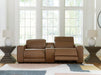 Magic Man Power Reclining Sectional Loveseat with Console - Faith Furniture (Manhattan, KS)