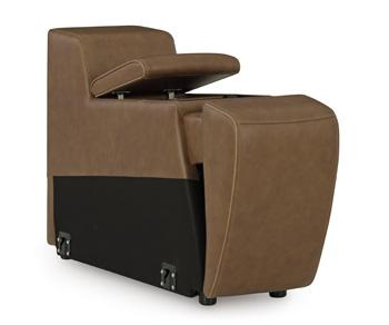 Magic Man Power Reclining Sectional Loveseat with Console - Faith Furniture (Manhattan, KS)