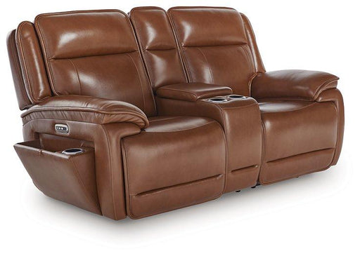 Healy Pier Power Reclining Loveseat with Console - Faith Furniture (Manhattan, KS)