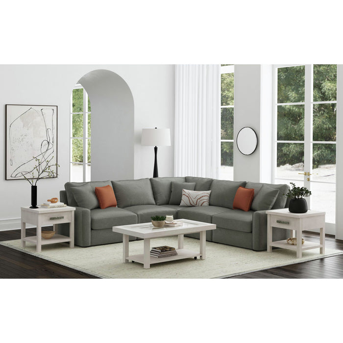 Avalanche 3PC Occasional Table Set in Antique White-Coffee Table & Two End Table