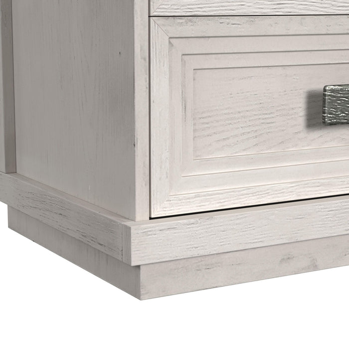 Avalanche Dresser and Mirror Set in Antique White