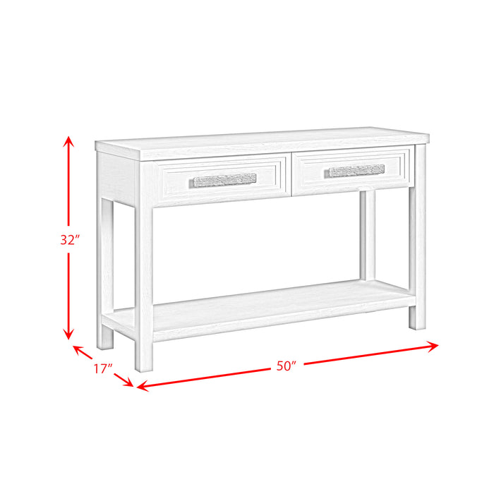 Avalanche 3PC Occasional Table Set in Antique White-Coffee Table, End Table & Sofa Table