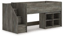 Frandern Loft Bed with Bookcase Storage - Faith Furniture (Manhattan, KS)