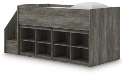 Frandern Loft Bed with Bookcase Storage - Faith Furniture (Manhattan, KS)