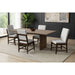 Brisbane Standard Height Dining Set in Brown-Table and Four Fabric Chairs - Faith Furniture (Manhattan, KS)