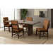 Brisbane Standard Height Dining Set in Brown-Table and Four Fabric Chairs - Faith Furniture (Manhattan, KS)
