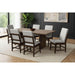 Brisbane Standard Height Dining Set in Brown-Table and Four Fabric Chairs - Faith Furniture (Manhattan, KS)
