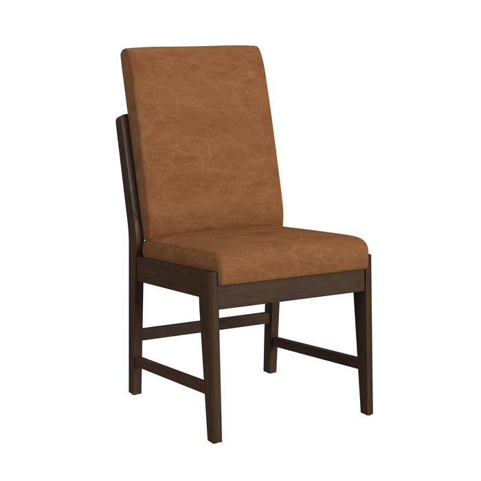 Brisbane Standard Height Dining Set in Brown-Table and Four Fabric Chairs - Faith Furniture (Manhattan, KS)