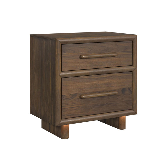 Brisbane UPH Bedroom Set with Boucle Beige and LED
