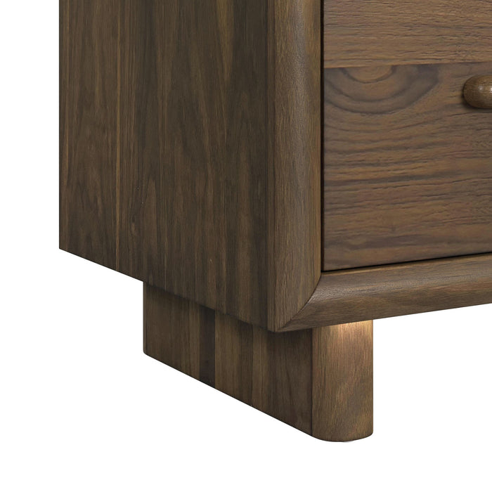 Brisbane UPH Bedroom Set with Boucle Beige and LED
