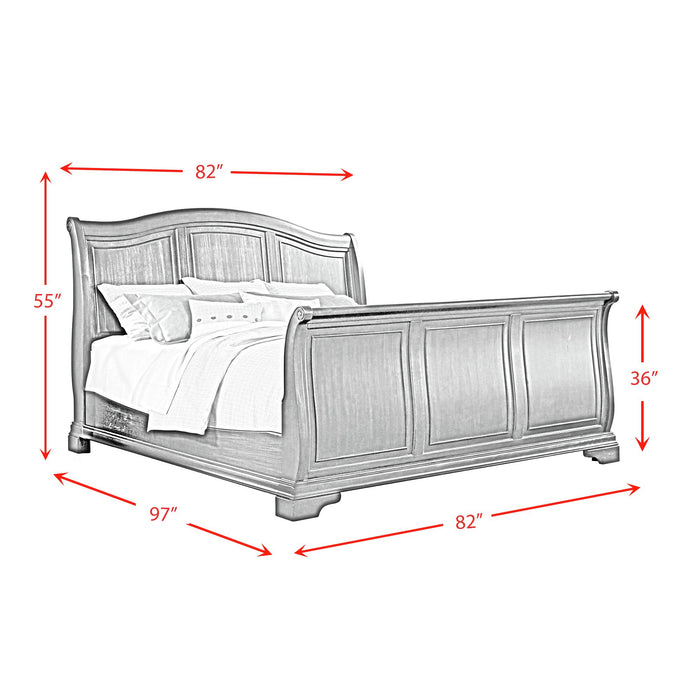 Cameron Cherry Sleigh Bedroom Set