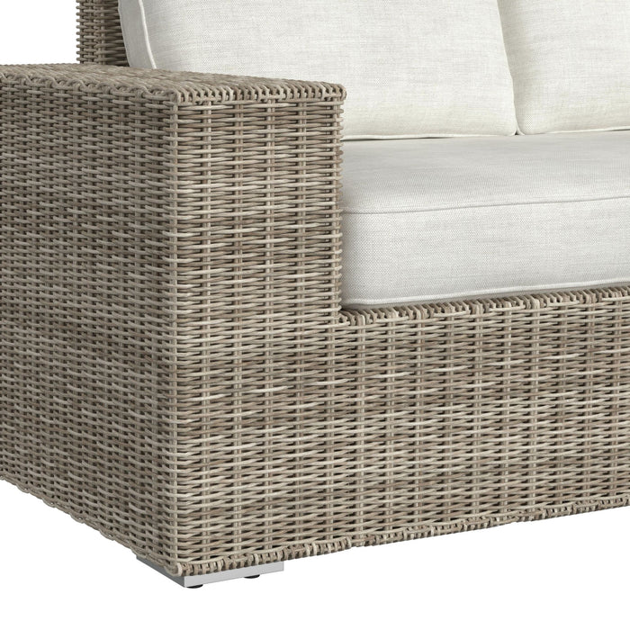 Carmona 6PC Conversion Set in Natural and Olefin Beige with Ottoman - Faith Furniture (Manhattan, KS)